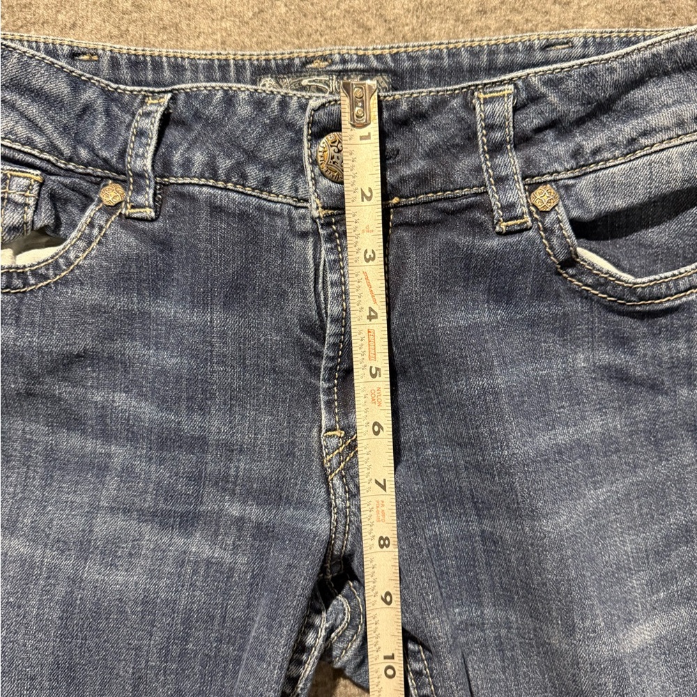Silver Suki jeans womens 32x32 blue Bootcut western stretch distressed - Picture 8 of 13